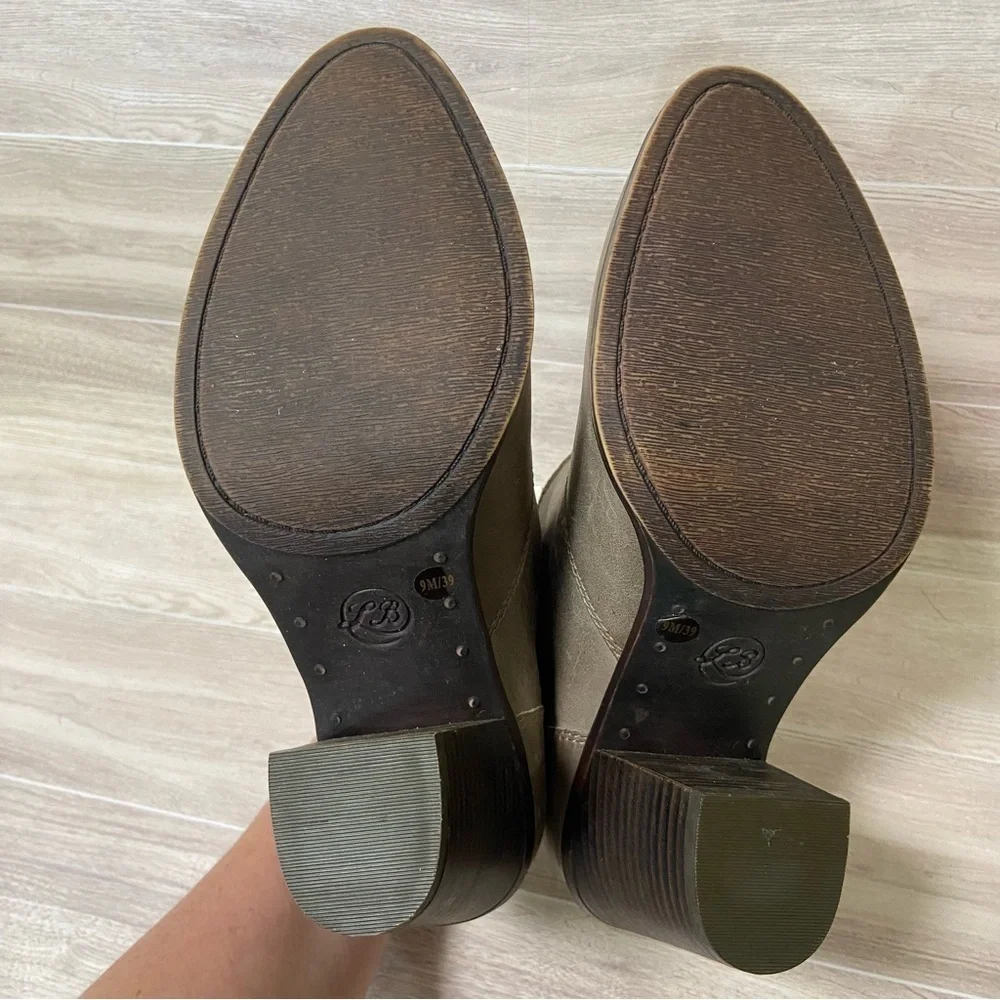 LUCKY BRAND / Ehllen Leather Ankle Boots Taupe Size 9